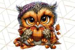 Cute Fall Critter Clipart Woodland Autumn PNG Product Image 3