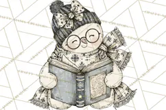 Snowman Clipart, Cute Winter Snowman PNG, Cozy Snowmen Product Image 4
