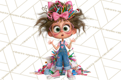 Crafting Cassie Cute Creative Clipart PNG Product Image 3