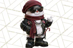 Christmas Biker Clipart PNG, Santa Motorcycle Gang Product Image 3