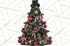 Christmas Biker Clipart PNG, Santa Motorcycle Gang Product Image 5