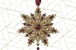 Plum Antique Gold Christmas Clipart PNG Product Image 5