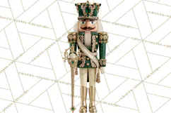 Forest Green Nutcracker Clipart PNG, Christmas Decor Product Image 5