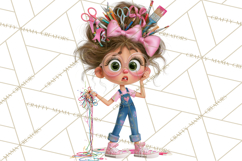 Crafting Cassie Cute Creative Clipart PNG Product Image 5