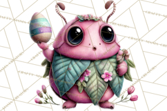 Cute Easter Bugs Clipart PNG, Kids Easter PNG Files Product Image 3