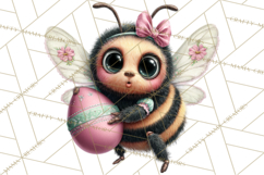 Cute Easter Bugs Clipart PNG, Kids Easter PNG Files Product Image 3
