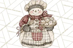 Snowman Clipart, Cute Winter Snowman PNG, Cozy Snowmen Product Image 4