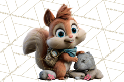 Cozy Exploring Critters Clipart, Camping Clip Art PNG Product Image 4