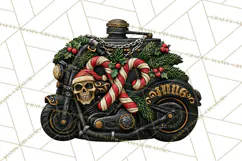 Christmas Biker Clipart PNG, Santa Motorcycle Gang Product Image 5