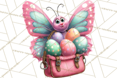 Cute Easter Bugs Clipart PNG, Kids Easter PNG Files Product Image 5