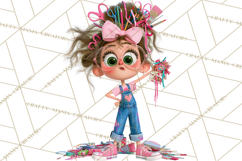 Crafting Cassie Cute Creative Clipart PNG Product Image 2