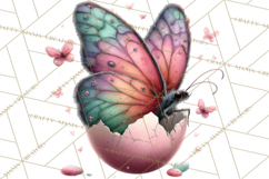 Cute Easter Bugs Clipart PNG, Kids Easter PNG Files Product Image 2