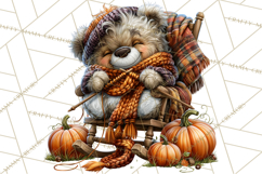Cute Fall Critter Clipart Woodland Autumn PNG Product Image 2
