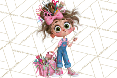 Crafting Cassie Cute Creative Clipart PNG Product Image 4