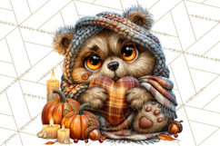 Cute Fall Critter Clipart Woodland Autumn PNG Product Image 3
