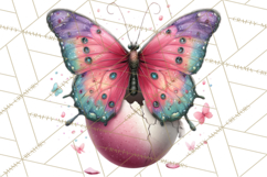 Cute Easter Bugs Clipart PNG, Kids Easter PNG Files Product Image 3