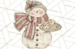 Snowman Clipart, Cute Winter Snowman PNG, Cozy Snowmen Product Image 5