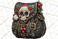Christmas Biker Clipart PNG, Santa Motorcycle Gang Product Image 5
