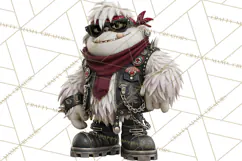 Christmas Biker Clipart PNG, Santa Motorcycle Gang Product Image 4