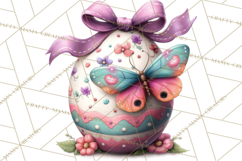 Cute Easter Bugs Clipart PNG, Kids Easter PNG Files Product Image 2