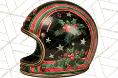 Christmas Biker Clipart PNG, Santa Motorcycle Gang Product Image 3