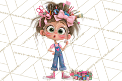 Crafting Cassie Cute Creative Clipart PNG Product Image 3