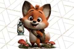 Cozy Exploring Critters Clipart, Camping Clip Art PNG Product Image 3