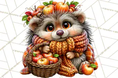Cute Fall Critter Clipart Woodland Autumn PNG Product Image 3
