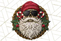 Christmas Biker Clipart PNG, Santa Motorcycle Gang Product Image 5