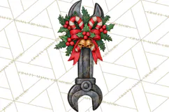 Christmas Biker Clipart PNG, Santa Motorcycle Gang Product Image 2