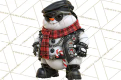 Christmas Biker Clipart PNG, Santa Motorcycle Gang Product Image 3
