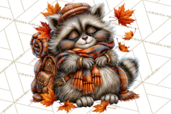 Cute Fall Critter Clipart Woodland Autumn PNG Product Image 2