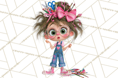 Crafting Cassie Cute Creative Clipart PNG Product Image 4