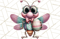 Cute Easter Bugs Clipart PNG, Kids Easter PNG Files Product Image 4