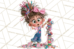 Crafting Cassie Cute Creative Clipart PNG Product Image 5