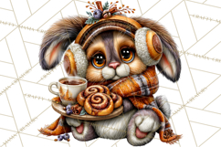 Cute Fall Critter Clipart Woodland Autumn PNG Product Image 4