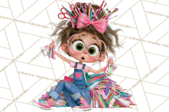Crafting Cassie Cute Creative Clipart PNG Product Image 3