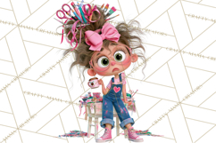 Crafting Cassie Cute Creative Clipart PNG Product Image 4
