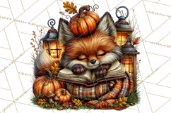 Cute Fall Critter Clipart Woodland Autumn PNG Product Image 4