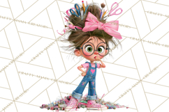 Crafting Cassie Cute Creative Clipart PNG Product Image 5