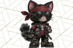 Christmas Biker Clipart PNG, Santa Motorcycle Gang Product Image 2