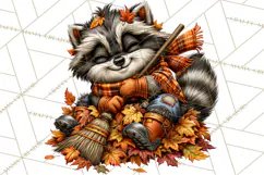 Cute Fall Critter Clipart Woodland Autumn PNG Product Image 5