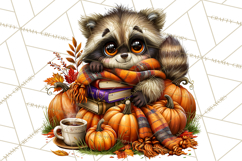 Cute Fall Critter Clipart Woodland Autumn PNG Product Image 3