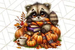 Cute Fall Critter Clipart Woodland Autumn PNG Product Image 3