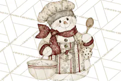 Snowman Clipart, Cute Winter Snowman PNG, Cozy Snowmen Product Image 5