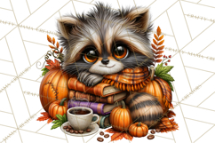 Cute Fall Critter Clipart Woodland Autumn PNG Product Image 4