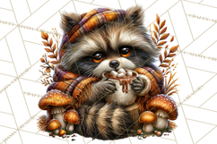Cute Fall Critter Clipart Woodland Autumn PNG Product Image 5