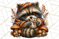 Cute Fall Critter Clipart Woodland Autumn PNG Product Image 5
