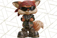 Christmas Biker Clipart PNG, Santa Motorcycle Gang Product Image 3