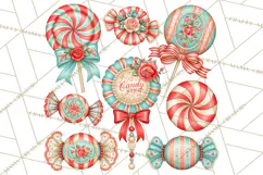 Retro Candy Shop Clipart PNG Product Image 4